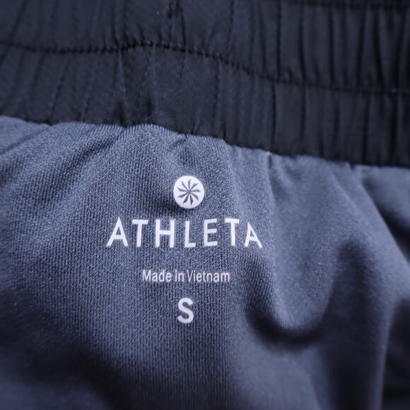 ATHLETA Tia Paisley Shorts Black Drawstring Lightweight Running Active Women's S - Picture 7 of 9